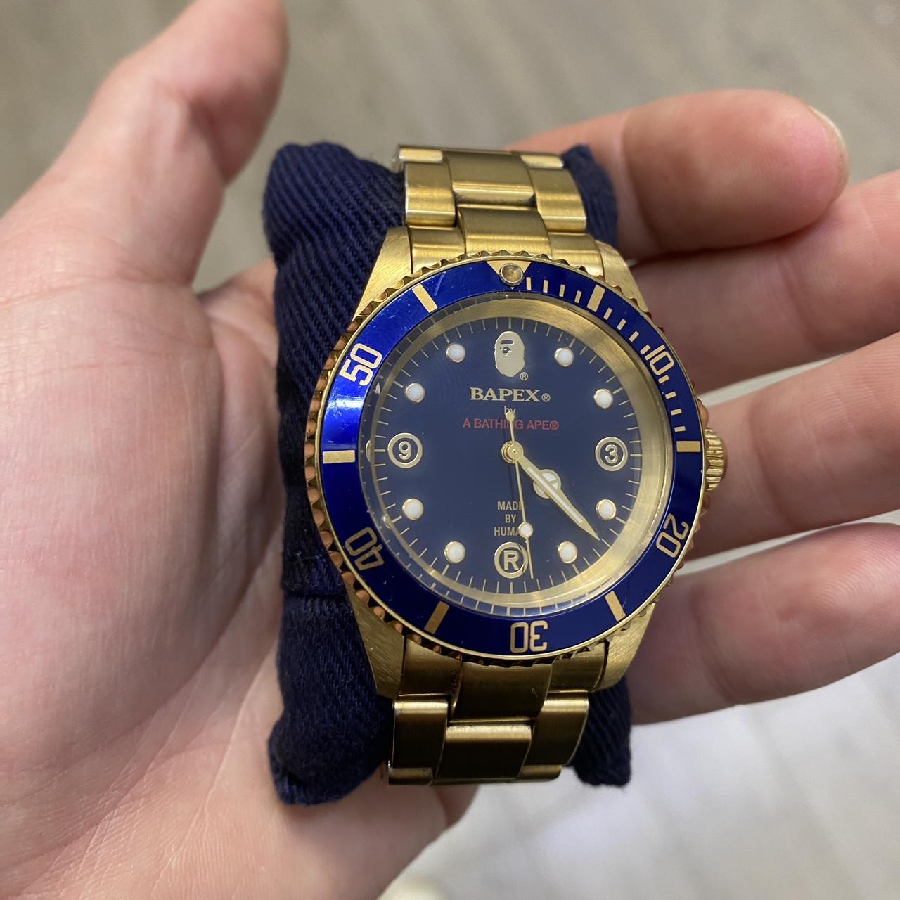 BAPE Men's Gold Watch | Depop