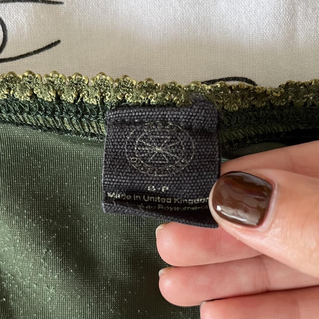 Urban Outfitters Green Milly Velvet Playsuit Size... Depop