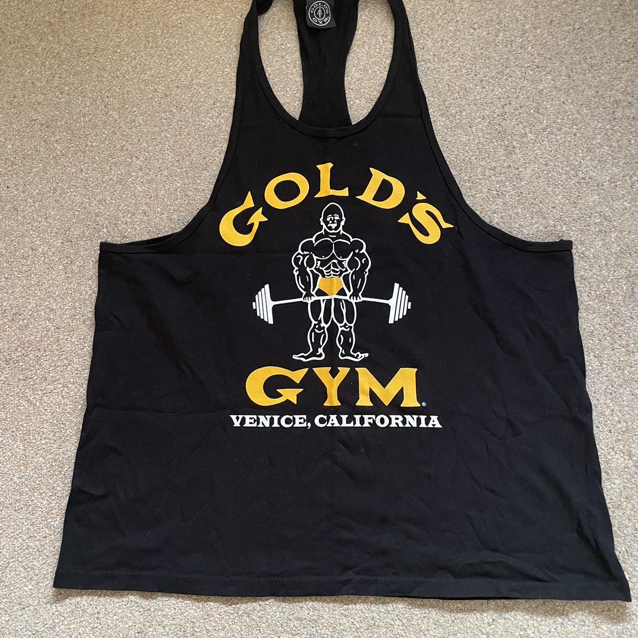 Official Golds Gym Stringer Barely worn. Fits L/XL - Depop