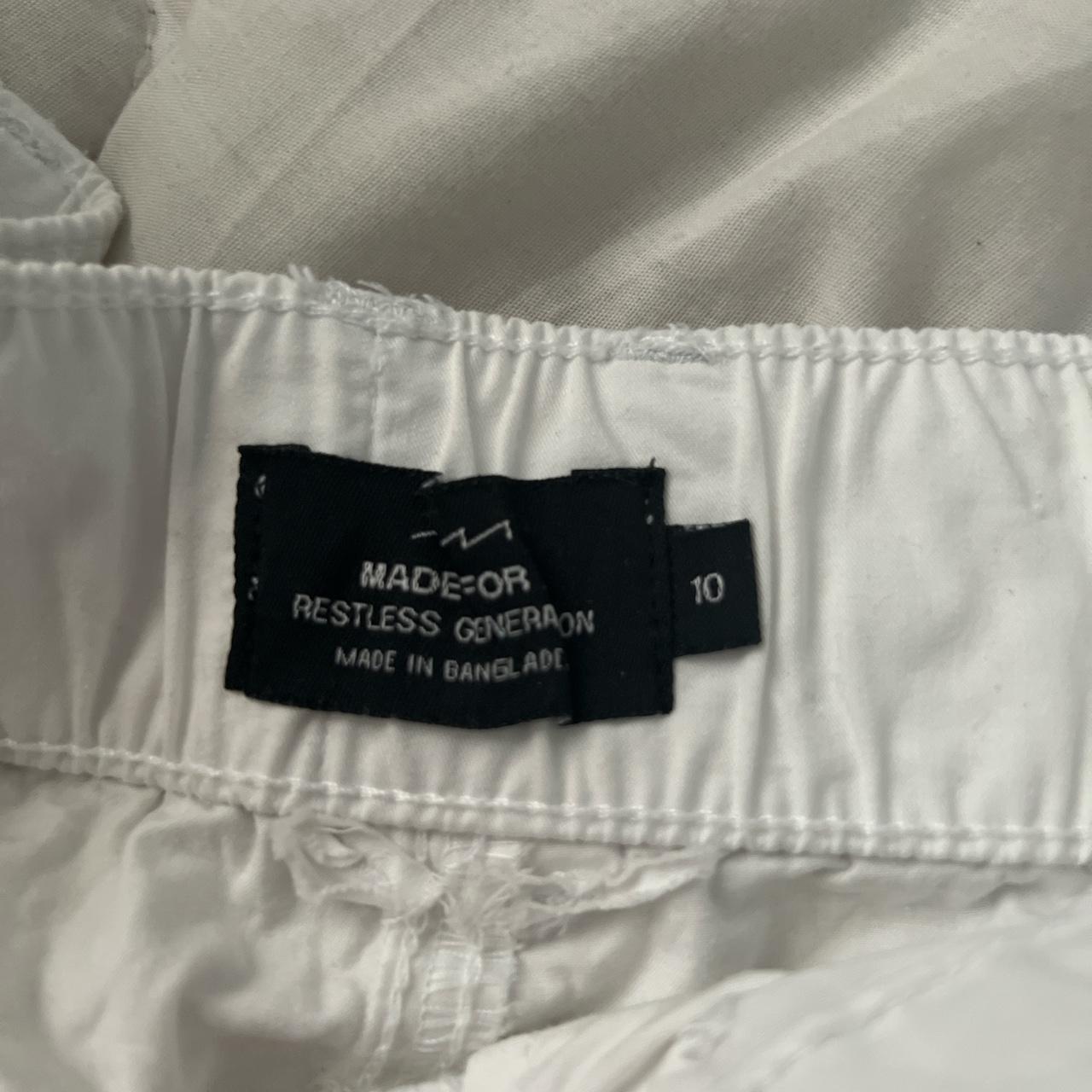 factorie white cargo mini shorts bought for... - Depop