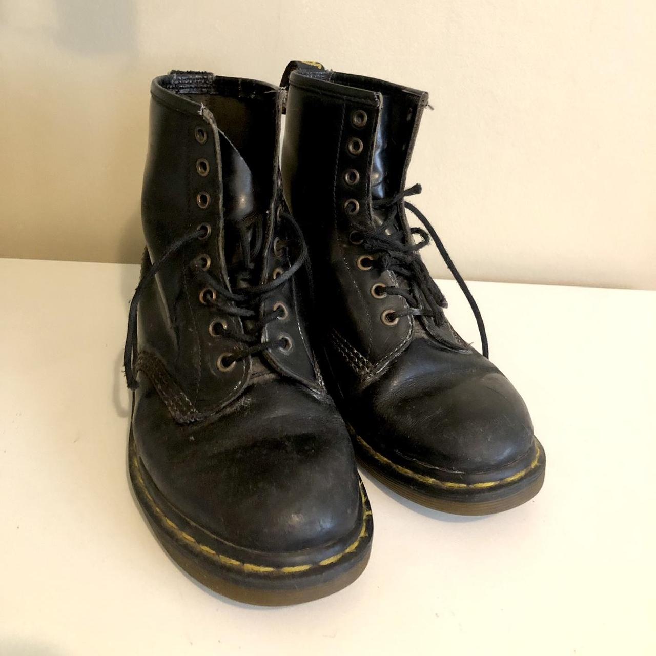 🍒 Vintage 90s Black Doc Martens boots Authentic... - Depop