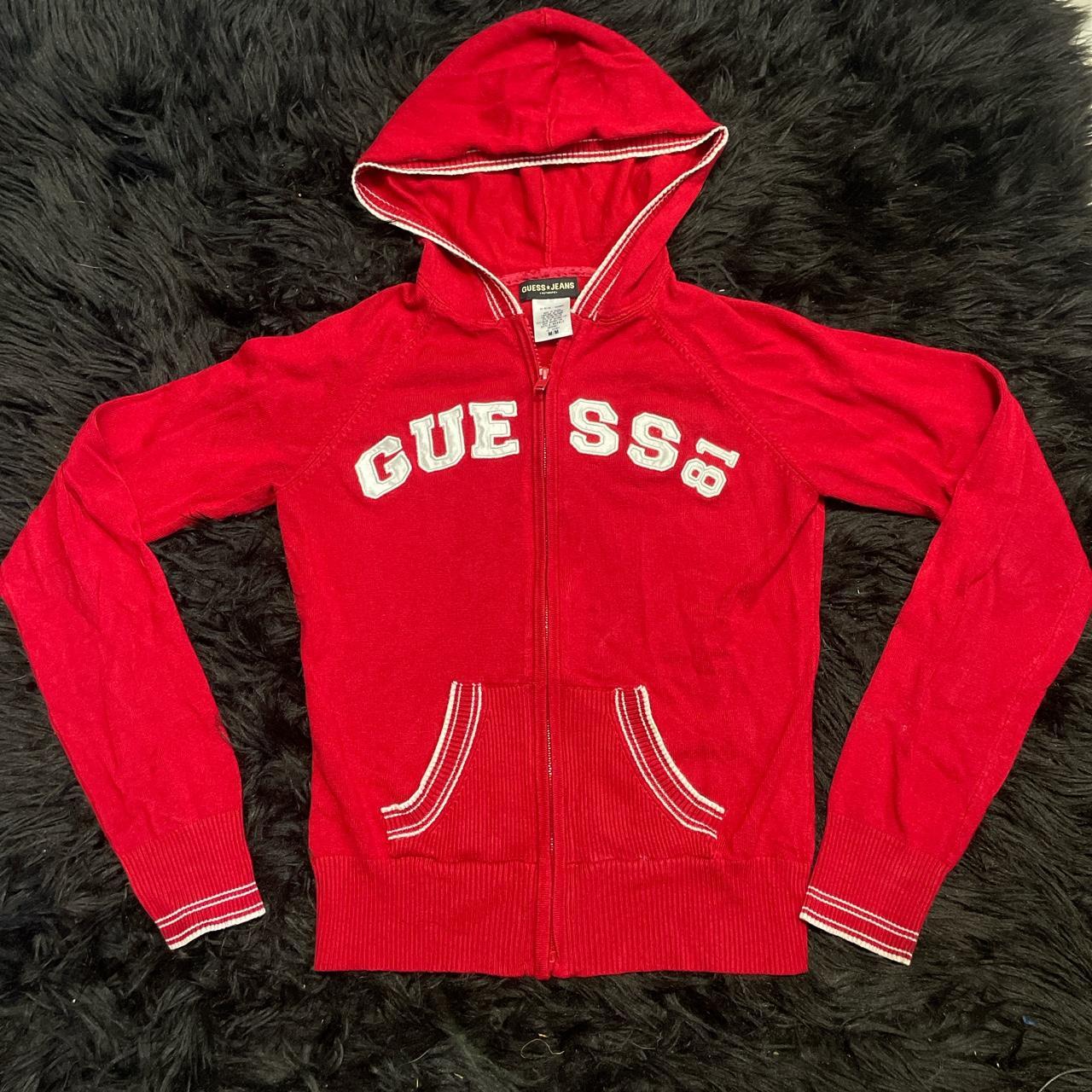 Women's Red and White Jacket | Depop