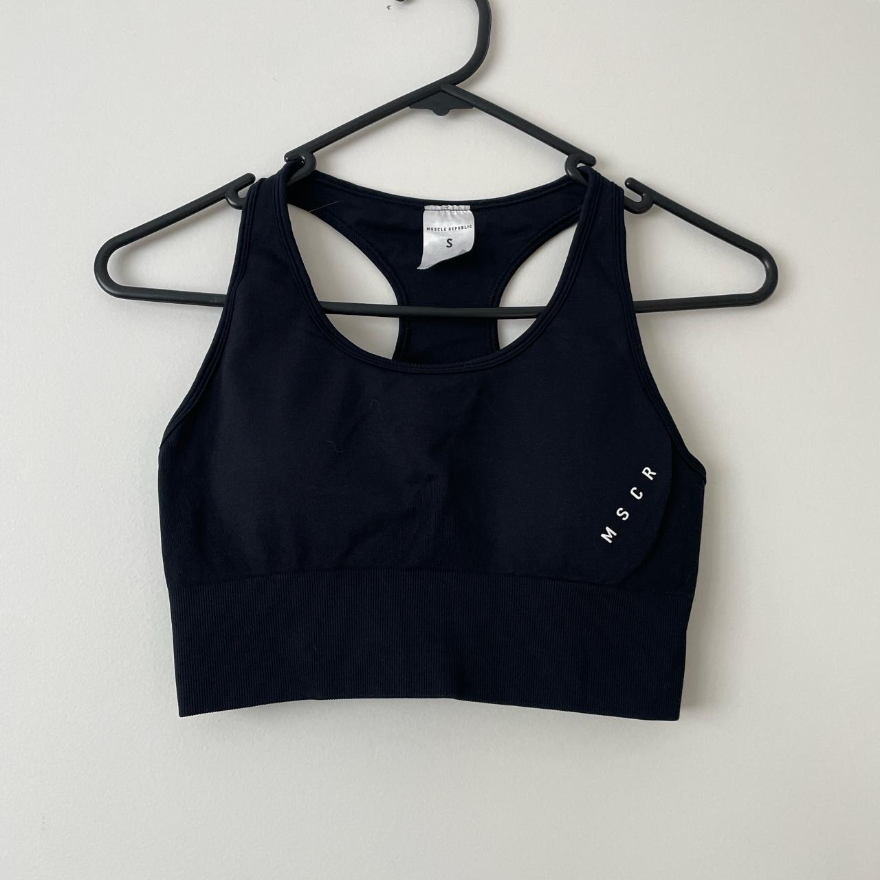 Muscle Republic Black Sports Bra Depop
