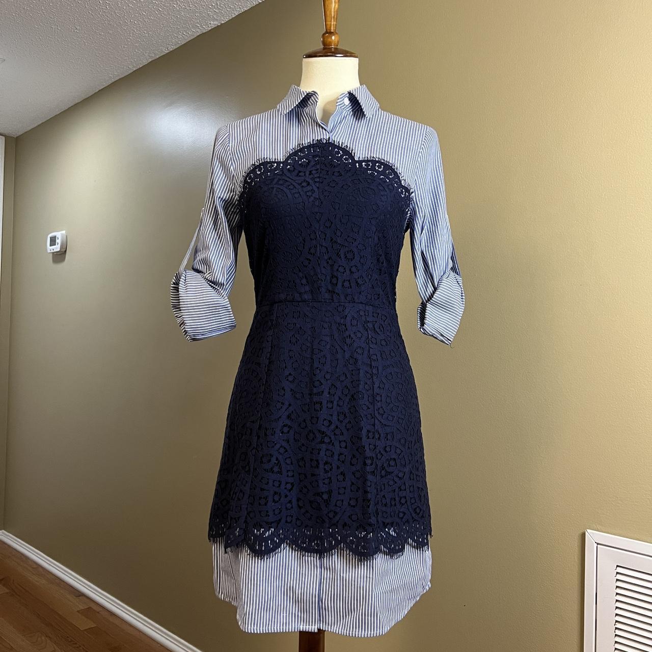 Bcbg blue 2024 lace dress