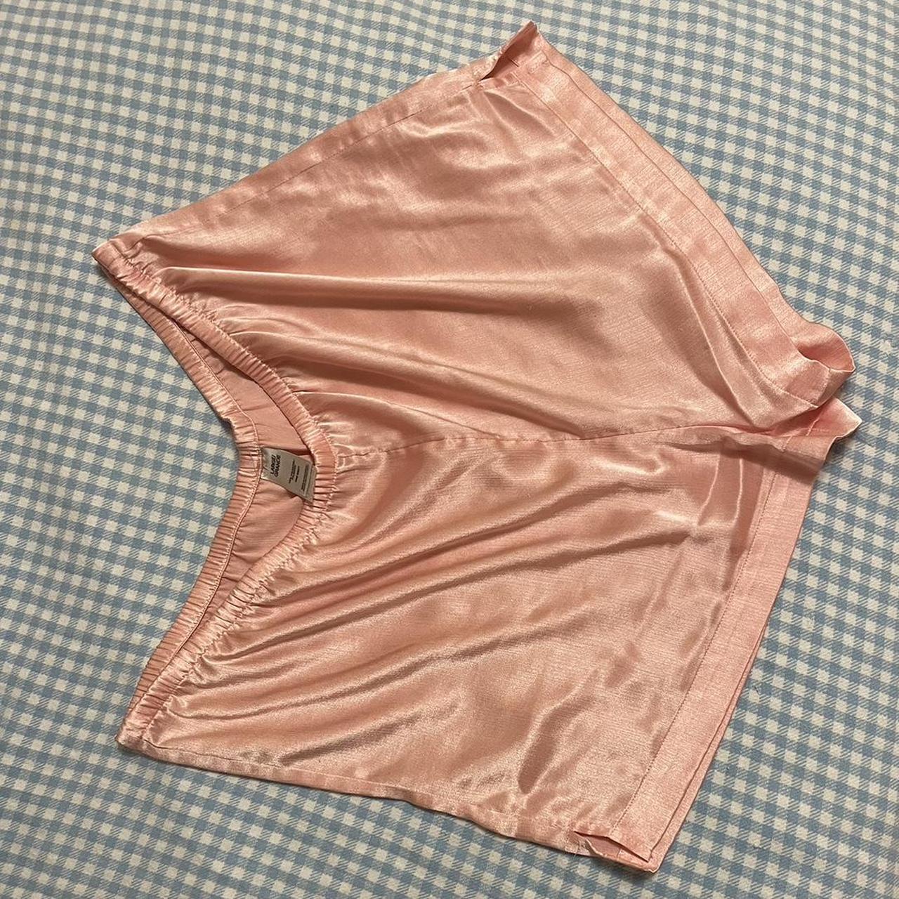 Synthetic Pink Satin Shorts Super soft No brand on... - Depop