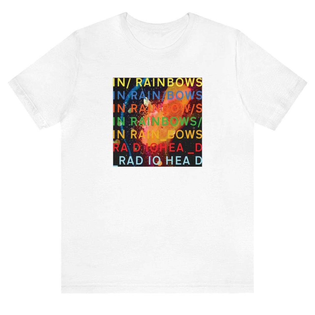 Radiohead t shirt in rainbows best sale