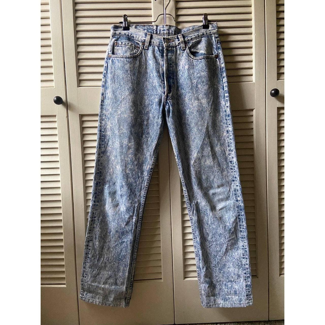 Vintage 90's Levi's Made in USA 501 Blue Denim Jeans... - Depop