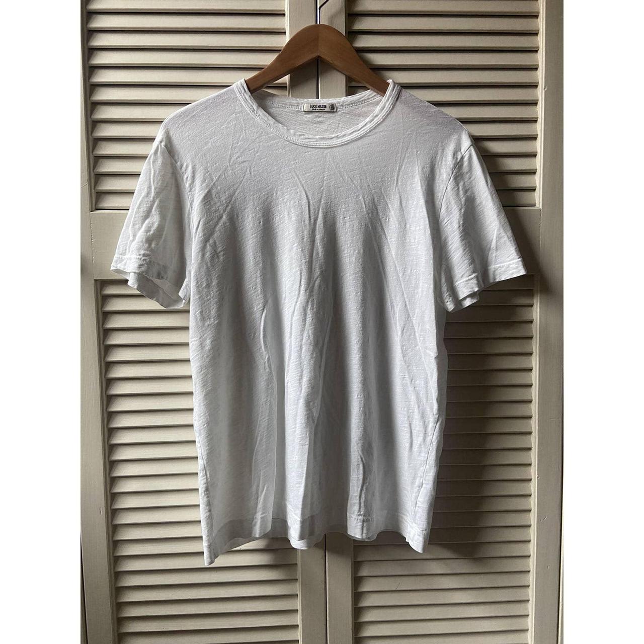 Buck Mason Basic White T-Shirt Made in USA Short... - Depop