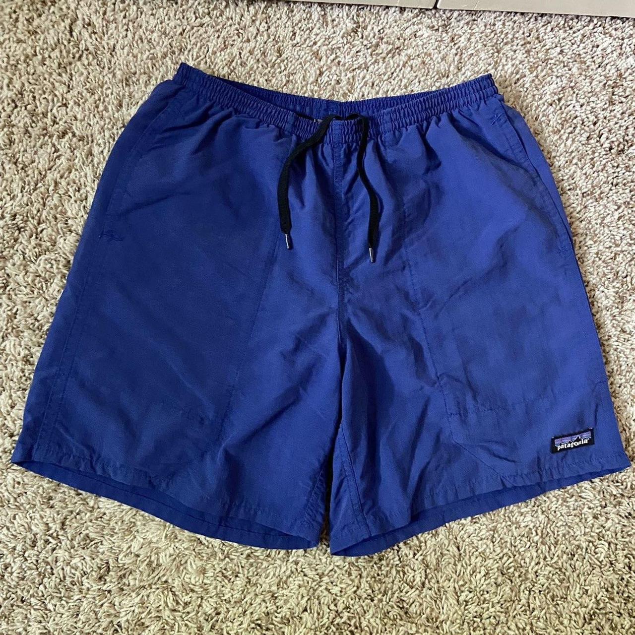 Patagonia Blue Nylon Baggies Swim Shorts Trunks 5”... - Depop