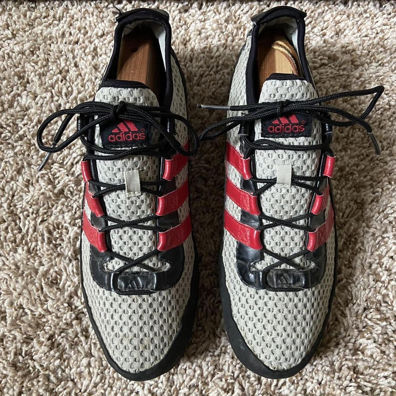 Vintage Y2K Adidas Mesh Leather Aqua Terrain Shoes | Depop