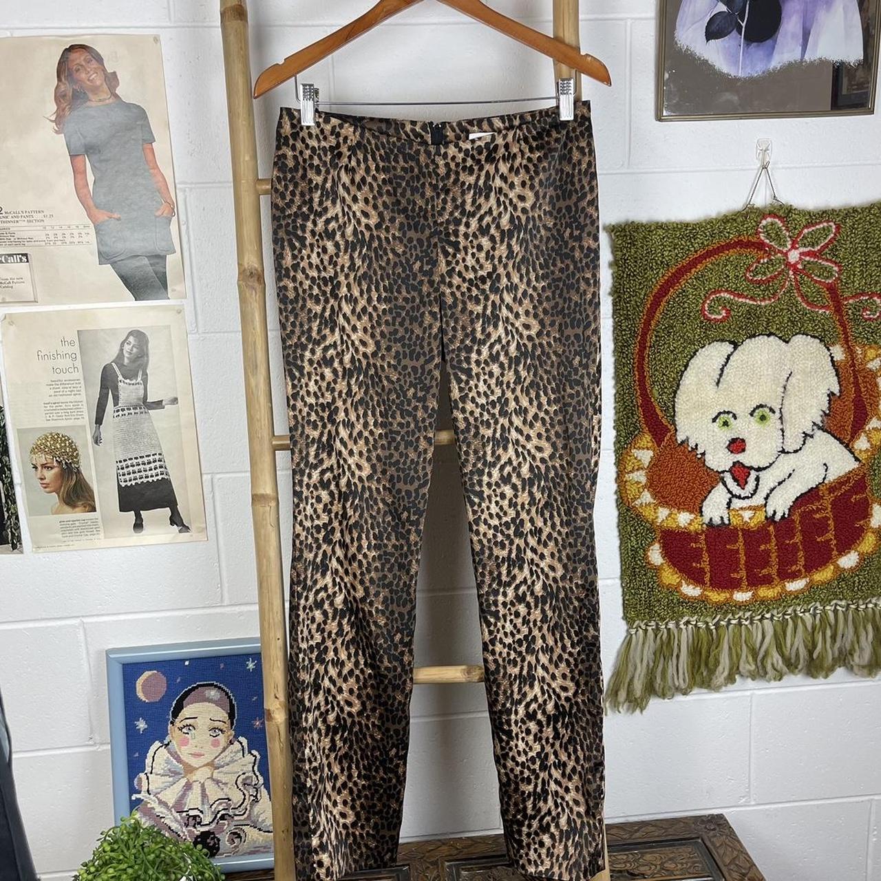 silky Vivienne Francine leopard trousers... - Depop