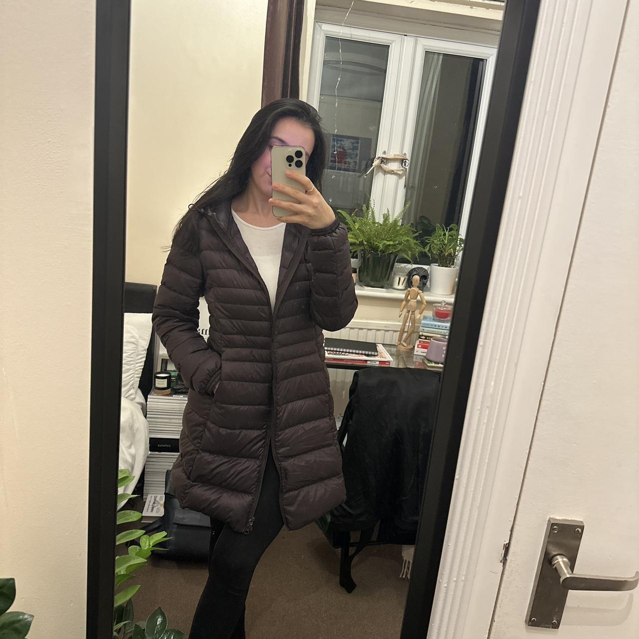 Women ultra light down hooded coat uniqlo hotsell