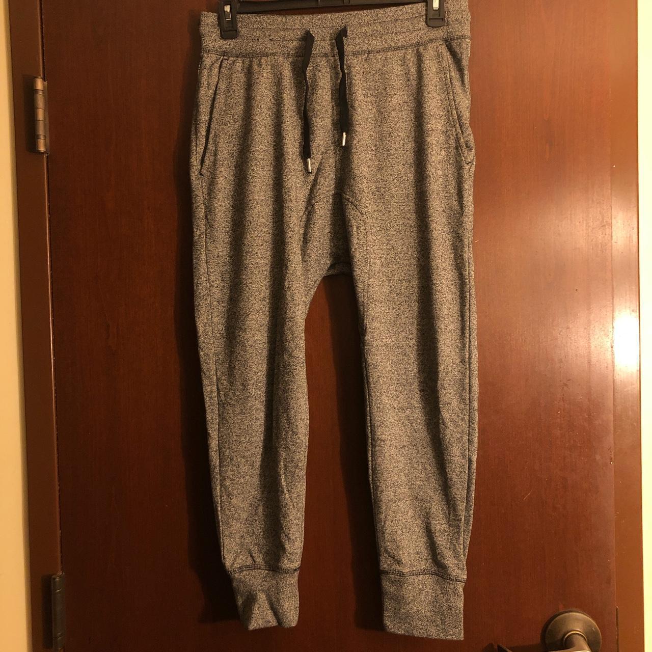 H&M Men's Grey and Black Joggerstracksuits Depop