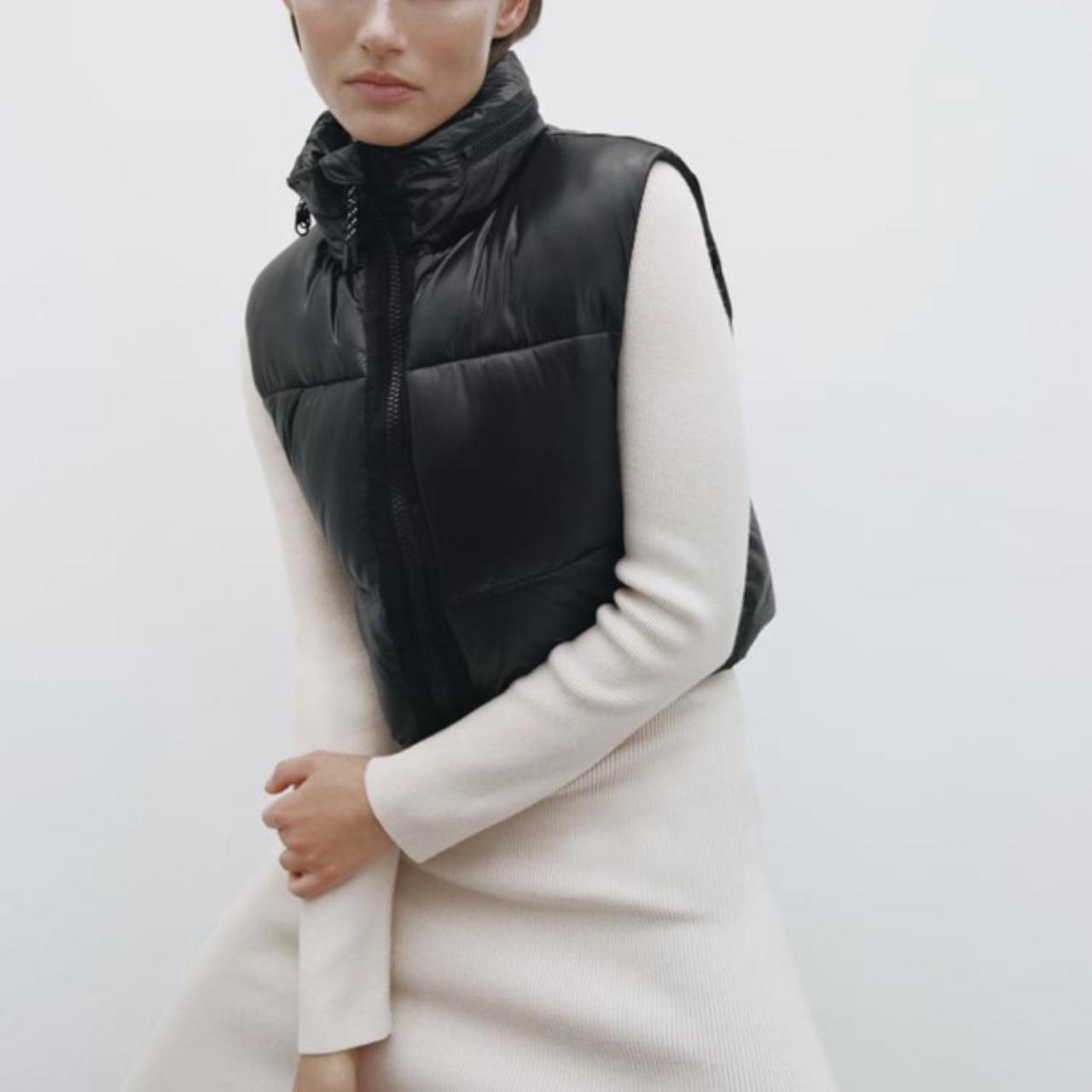 zara cropped puffer gilet Size medium