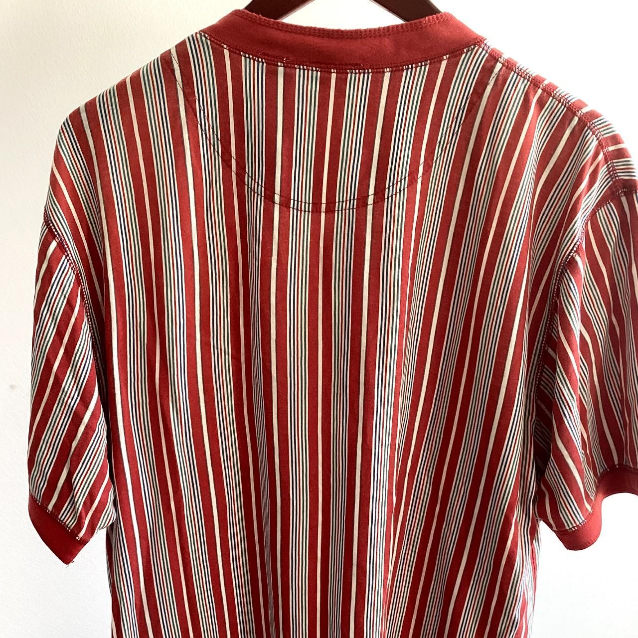 Vintage L.L. bean pinstripe tee Very soft Size... - Depop