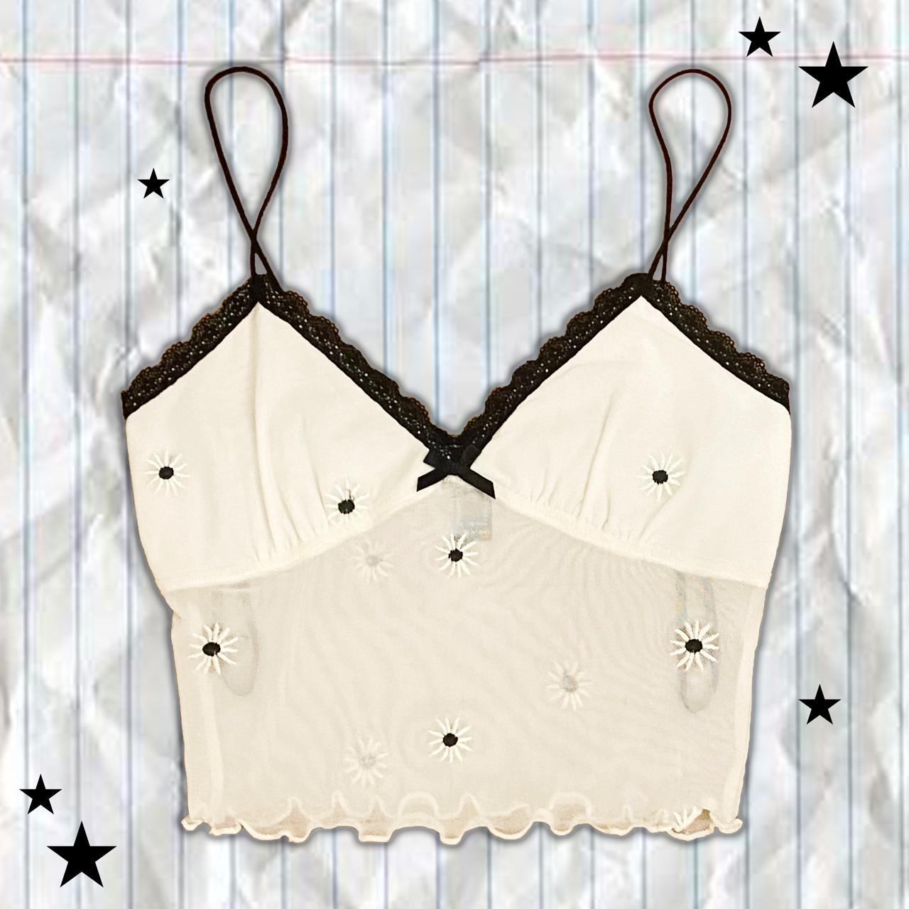 Forever 21 Women's Black and White Veststankscamis Depop