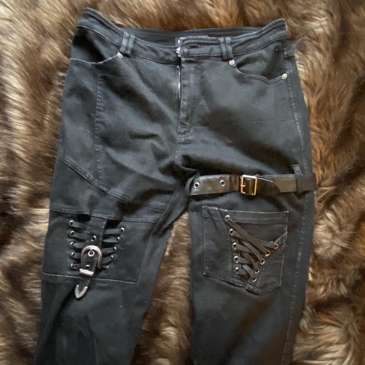 Dolls Kill Women's Black Jeans Depop