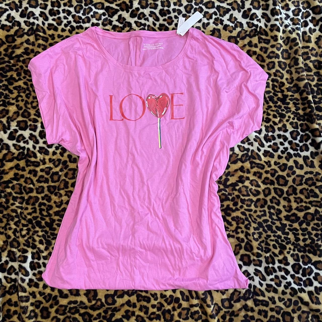 PINK Victoria's Secret Leopard Cheetah Print Short Sleeve T-Shirt