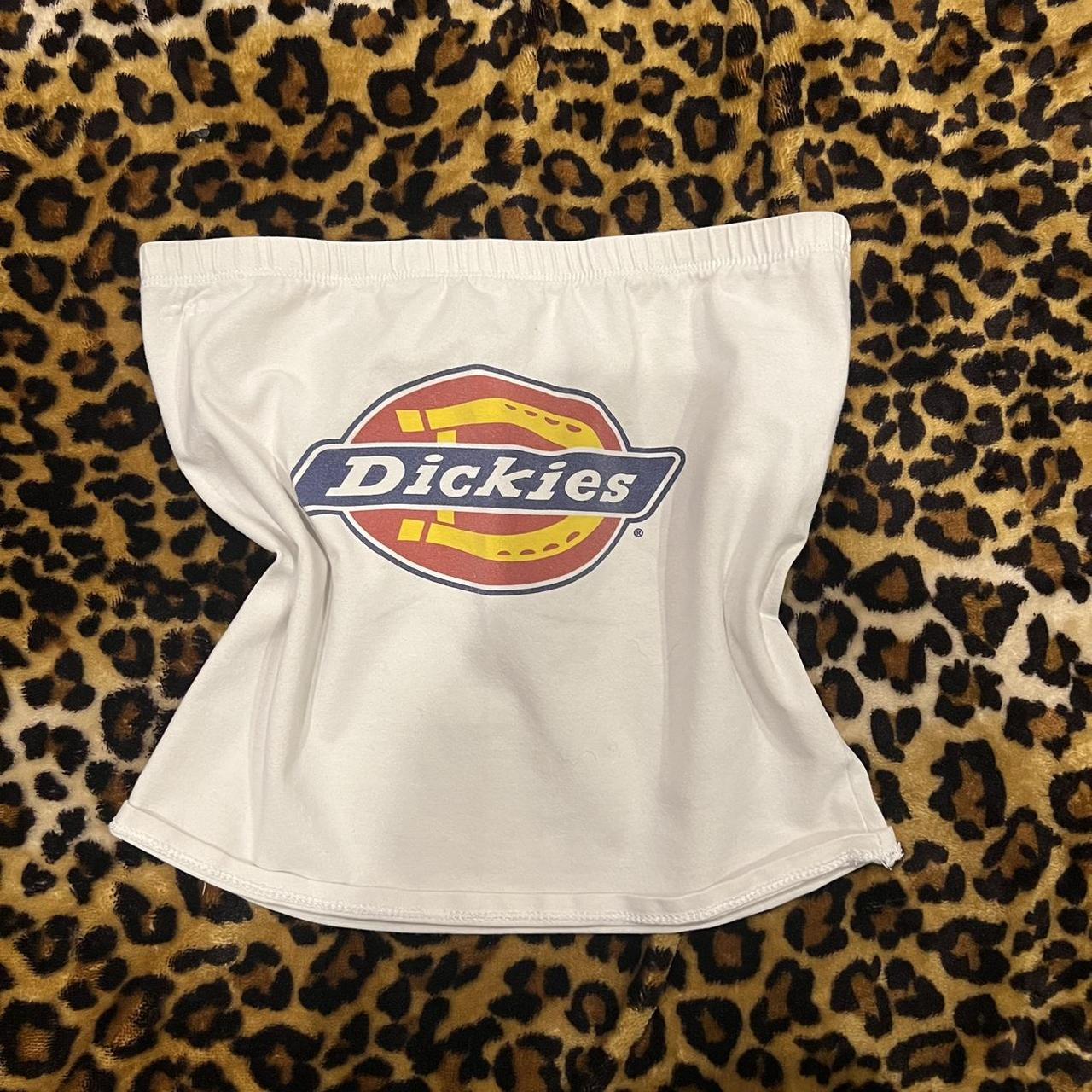 White Dickies bandeau tube top #skater #y2k #grunge... - Depop