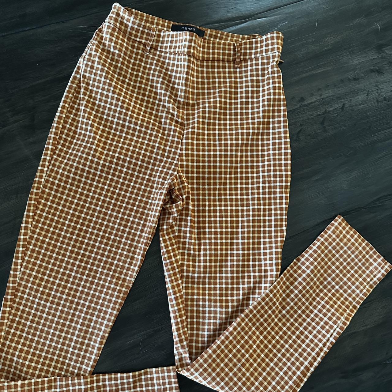 Plaid Check Tapered Pants | boohoo