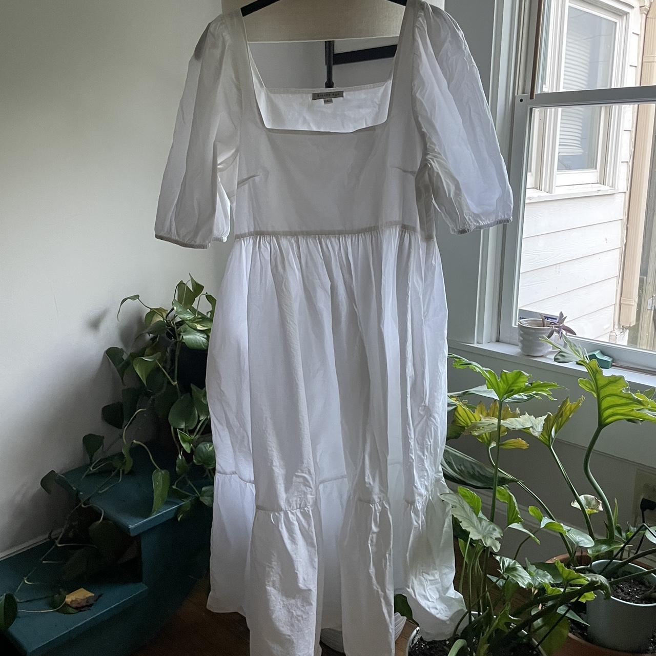 Bronze Age Serenity Puff Dress in White (mid-length,... - Depop