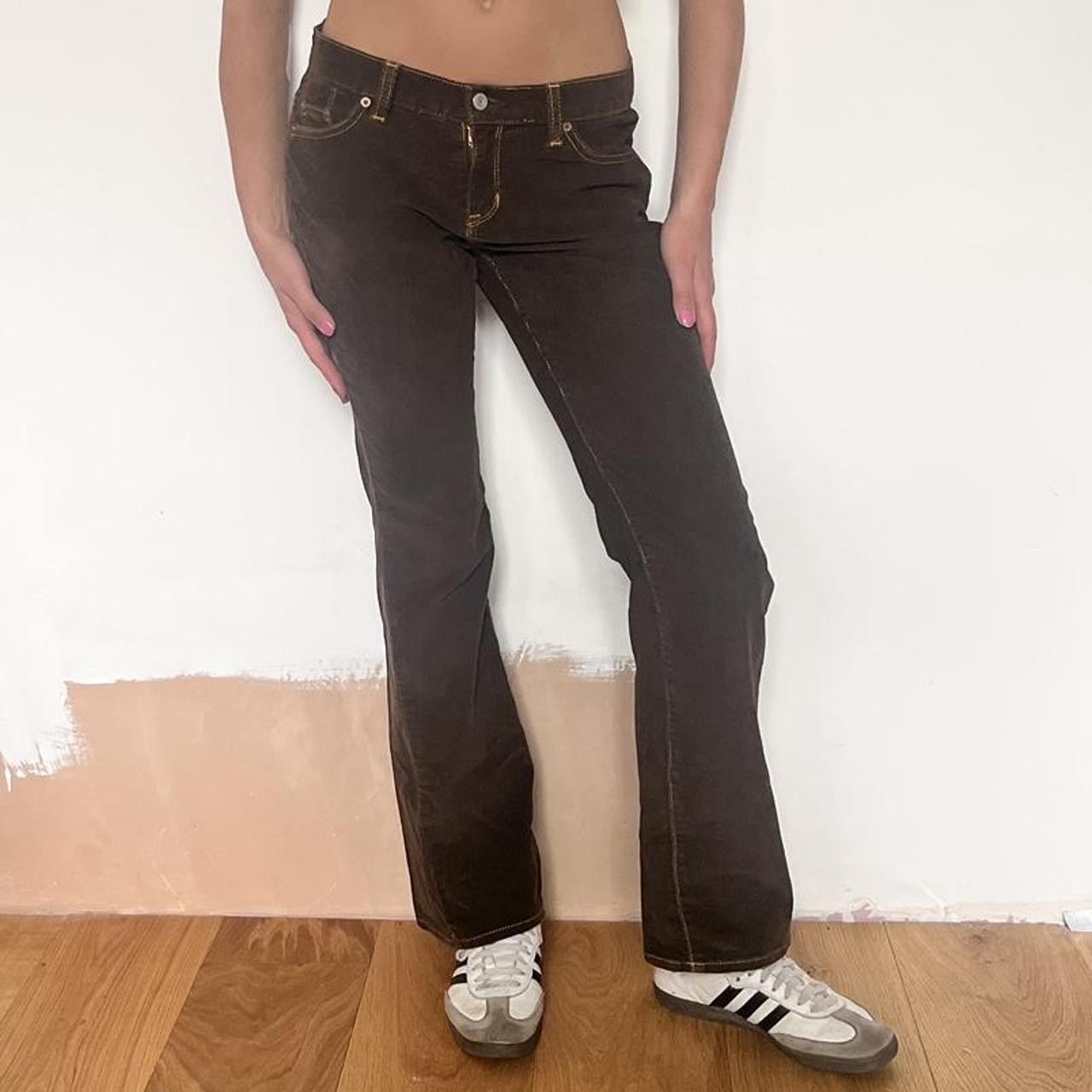 Insane 90s Gap Low Rise Brown Corduroy Flare Depop 3481