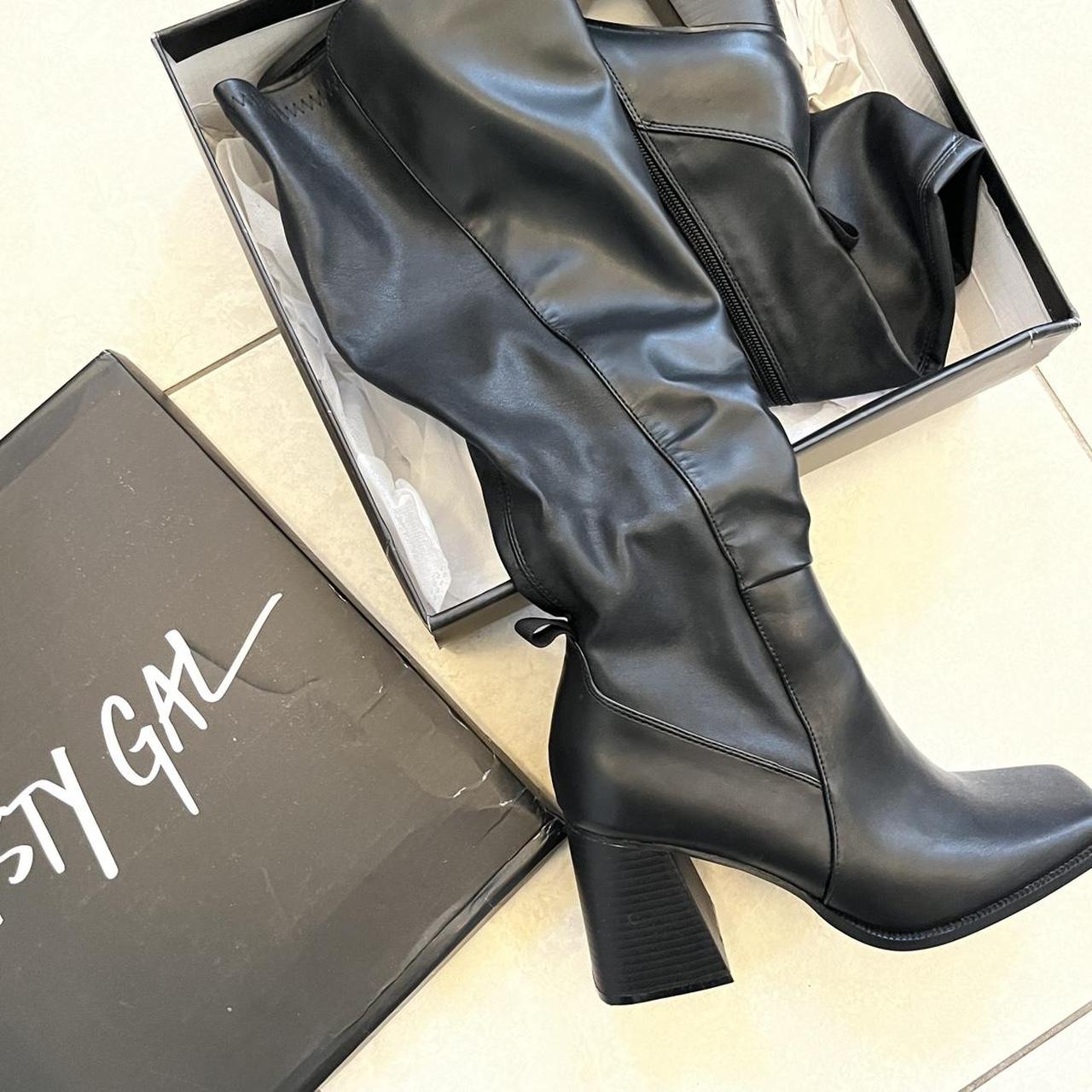 nasty gal black heeled boots