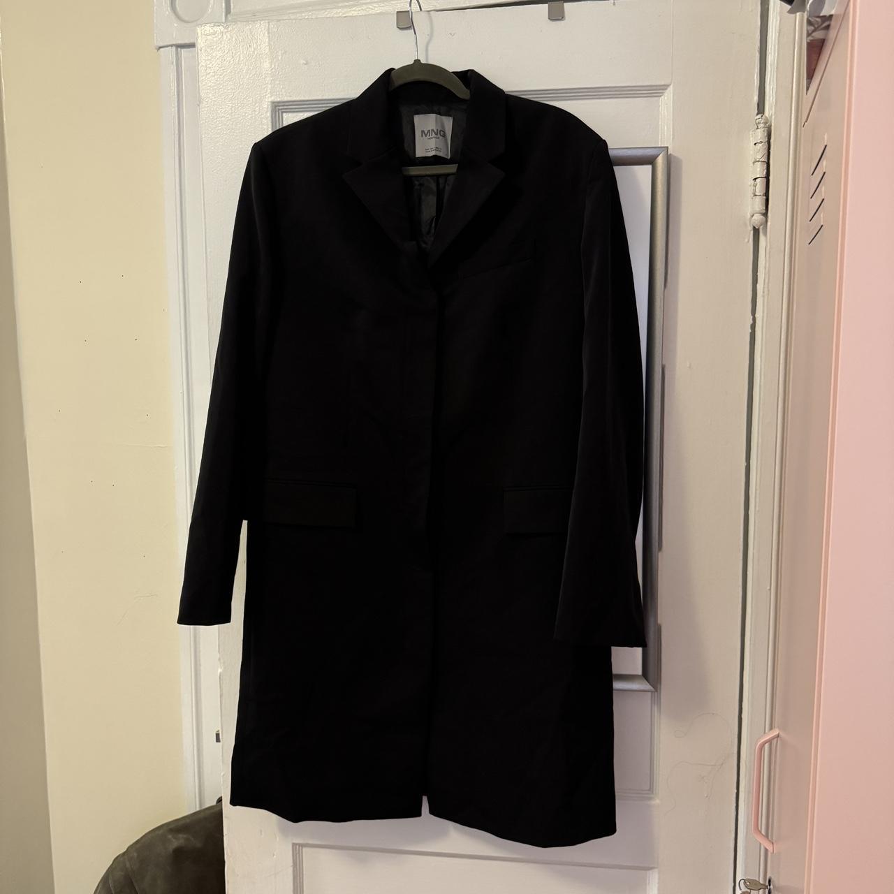 Mango Women's Coat Black/Navy L – MANGO HERITAGE BLAZER COAT