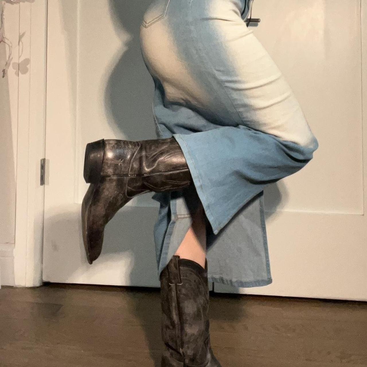 frye cow print boots