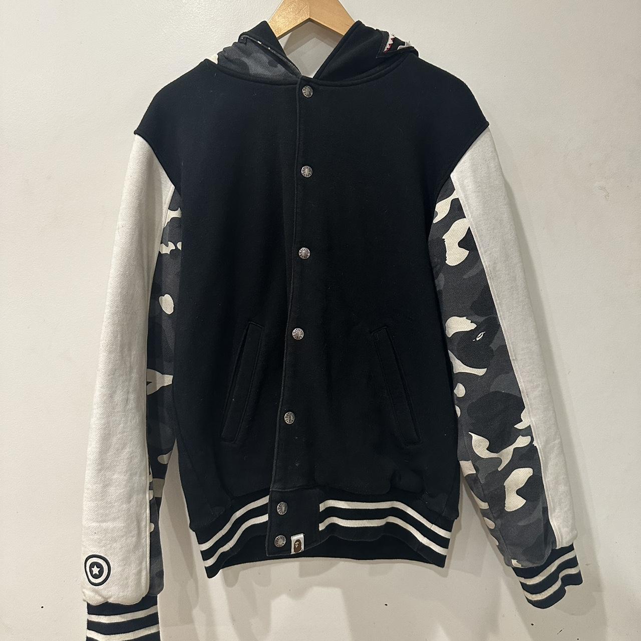 Bape shark orders sweat varsity jacket