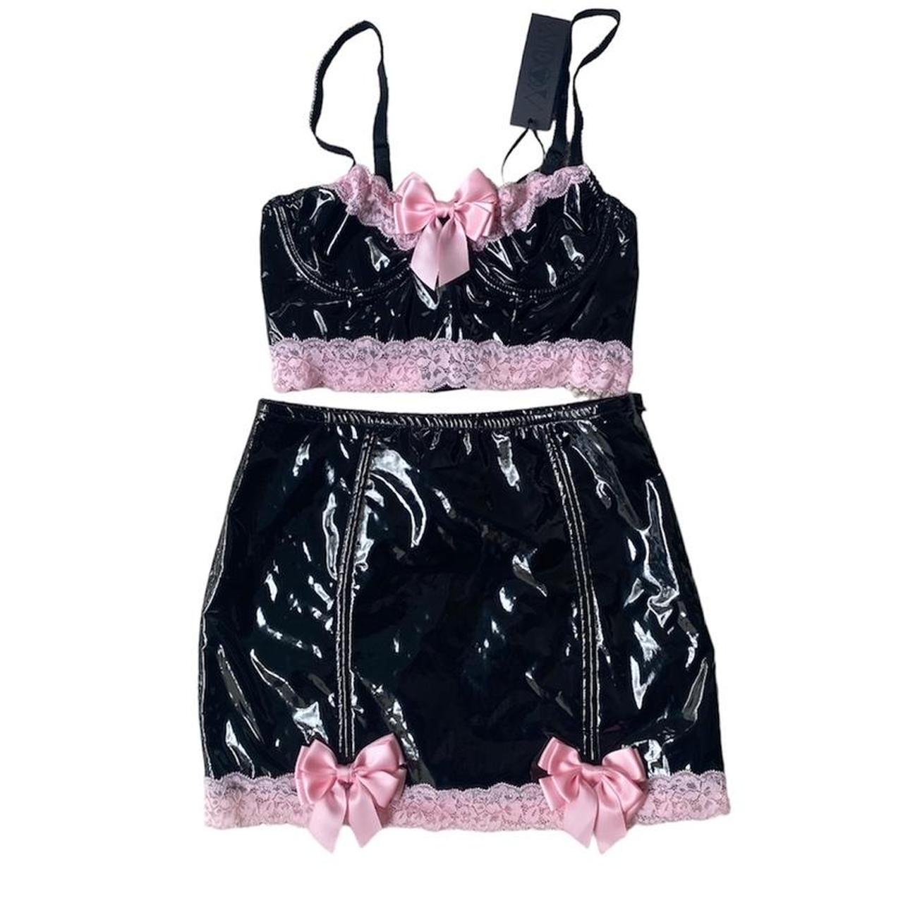 Dolls Kill Women's Black and Pink Jumpsuit Depop