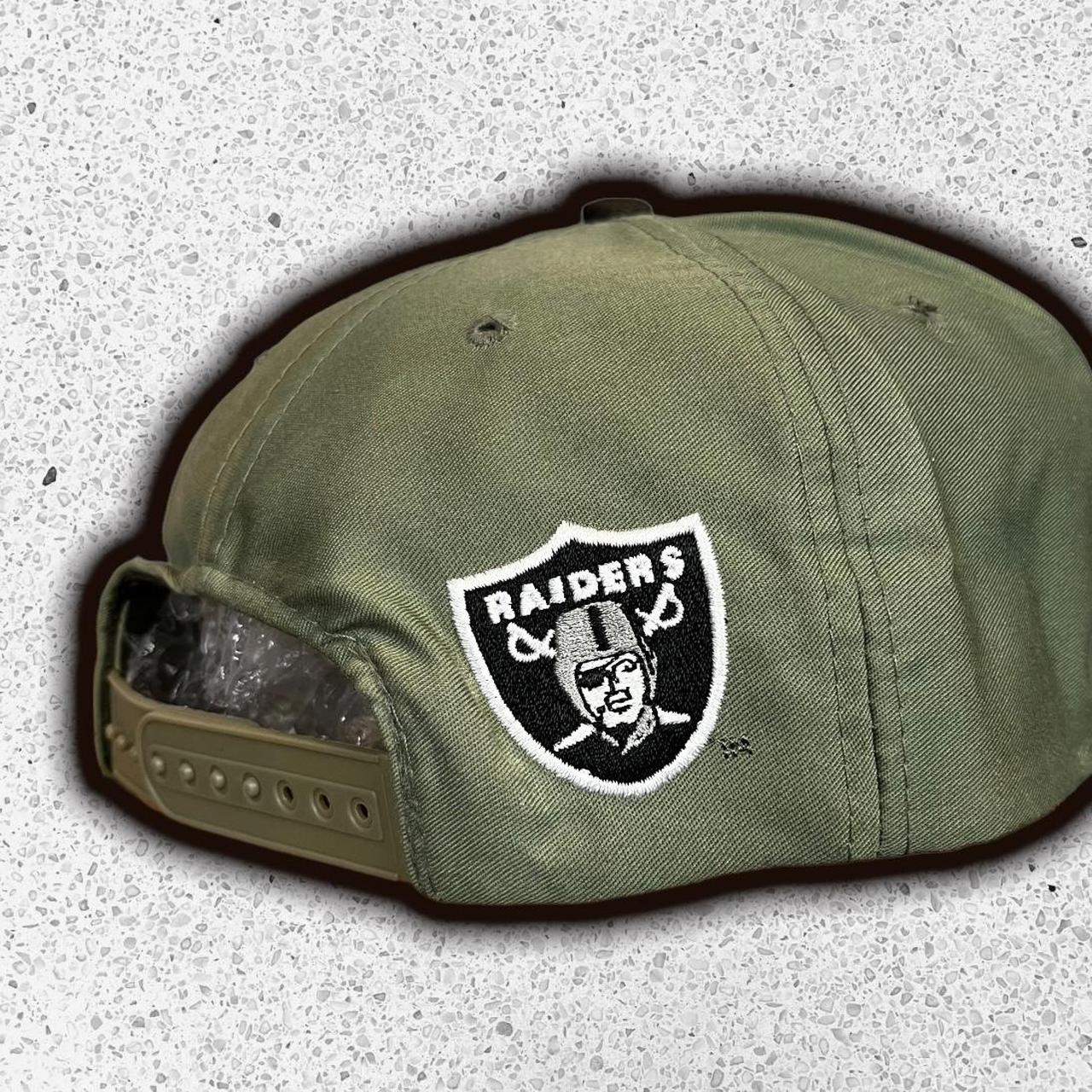 90s raiders NFL licensed cap with the written logo... - Depop