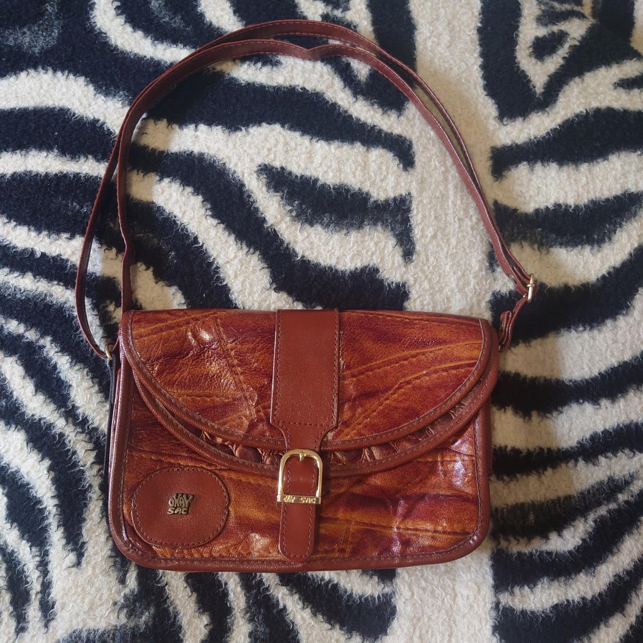 Vintage leather Okay Sac handbag Long adjustable