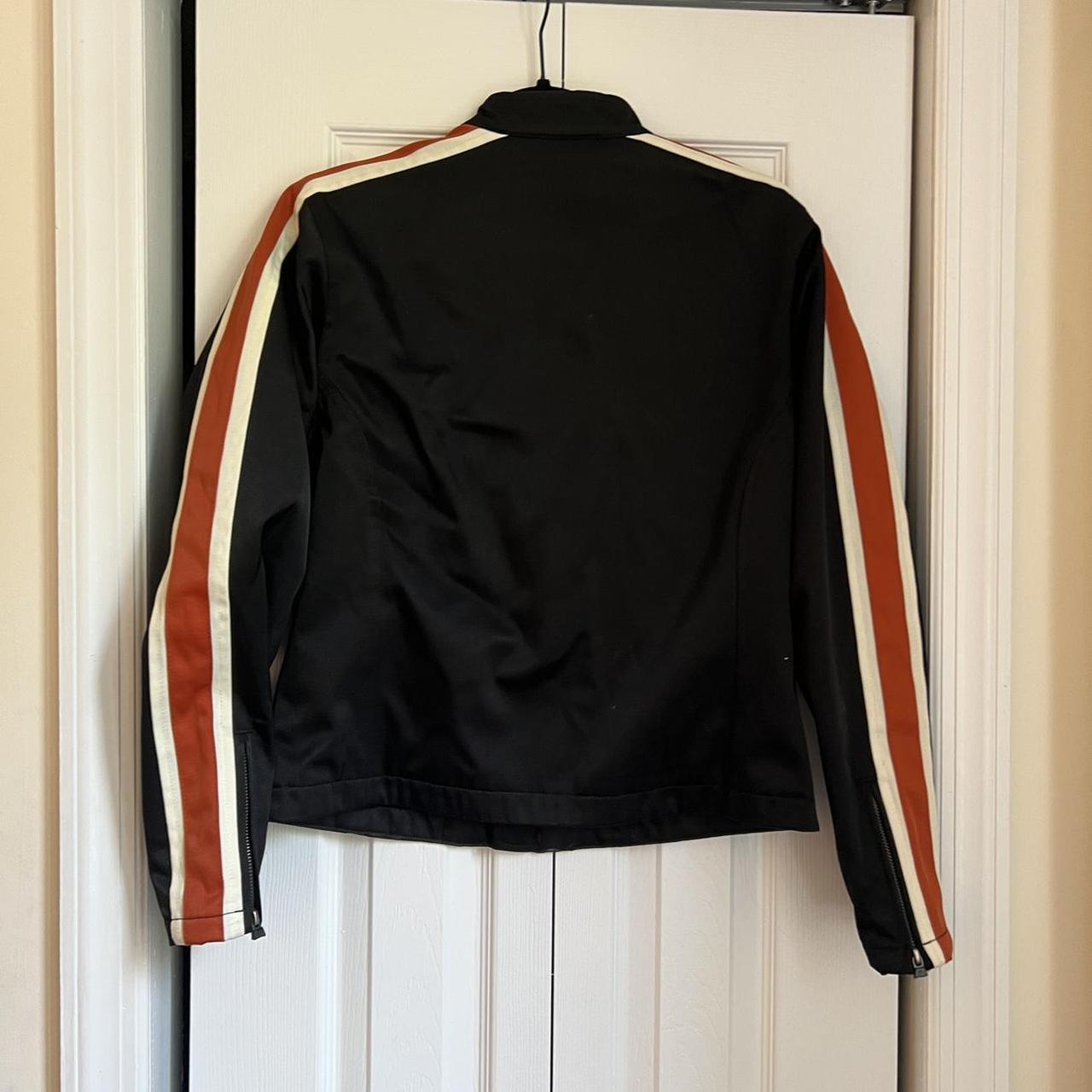 Harley Davidson Women's Orange and Black Jacket | Depop