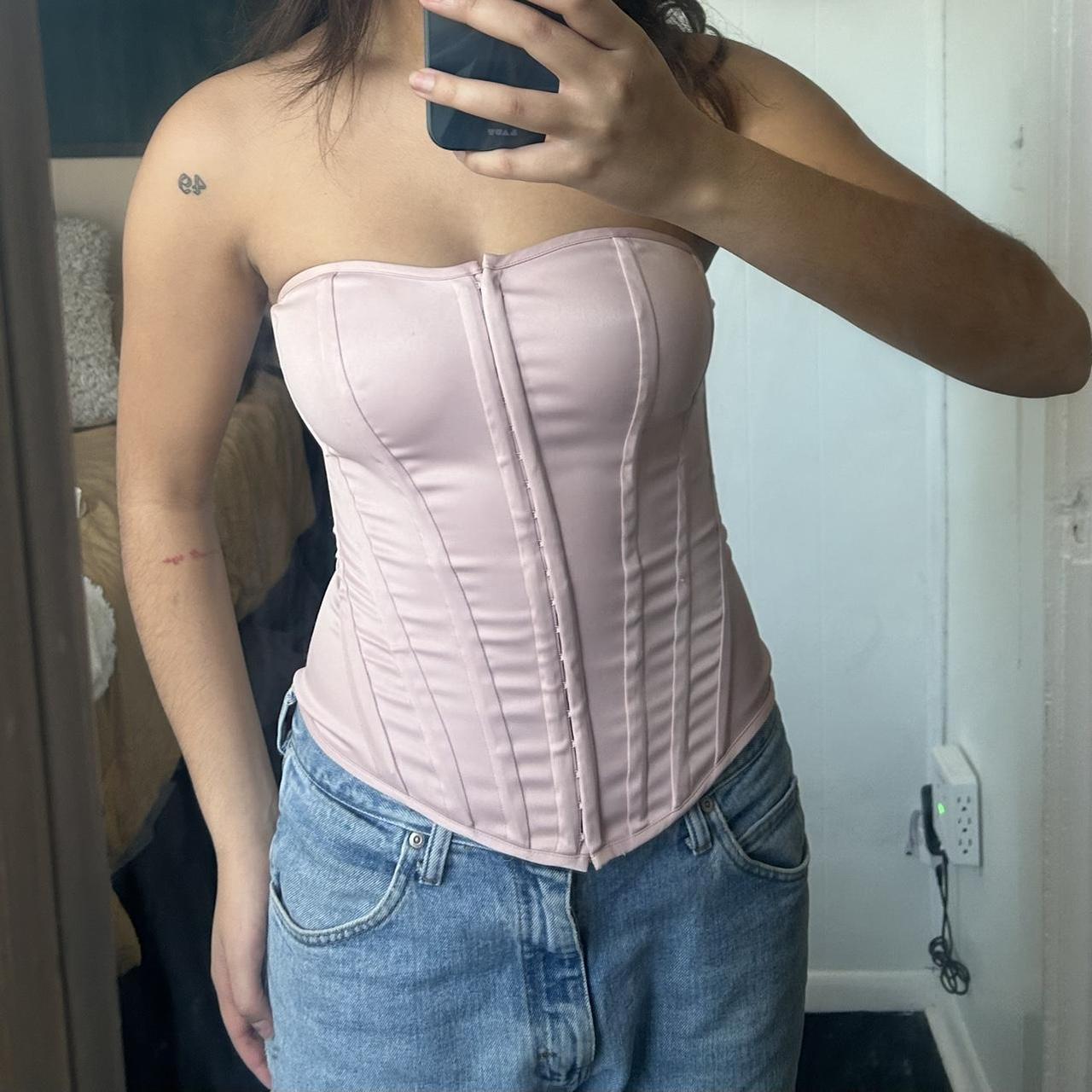 Charlotte Russe Women S Pink Corset Depop