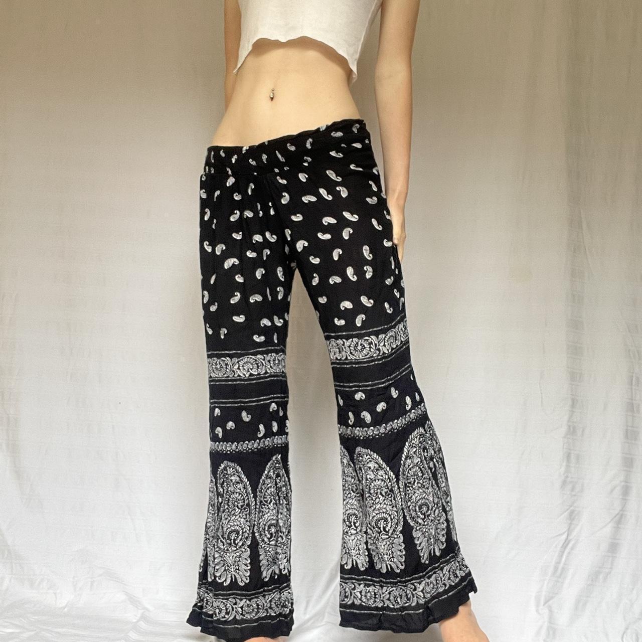 White best sale boho pants