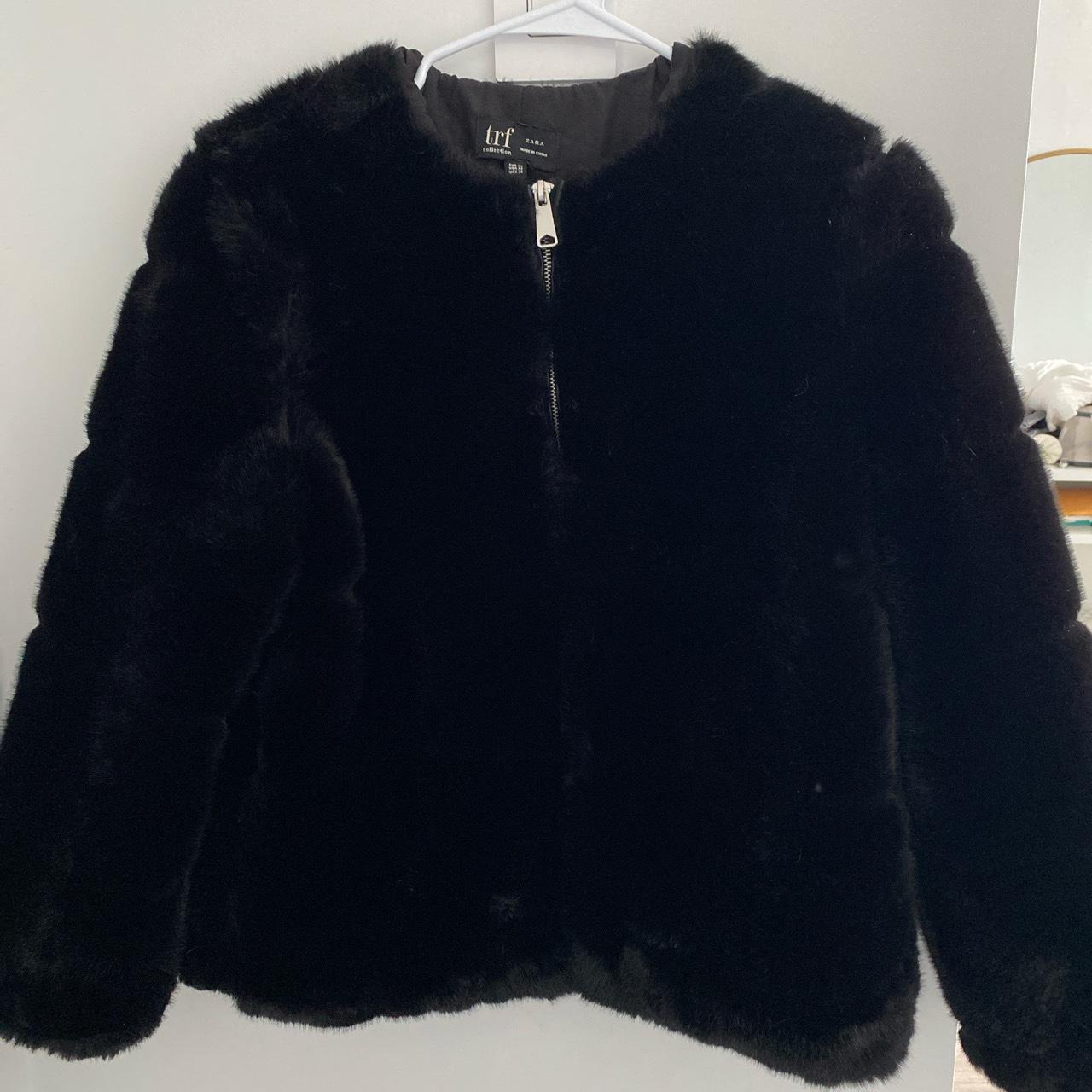 Zara black faux fur coat 🖤 so soft and perfect for... - Depop