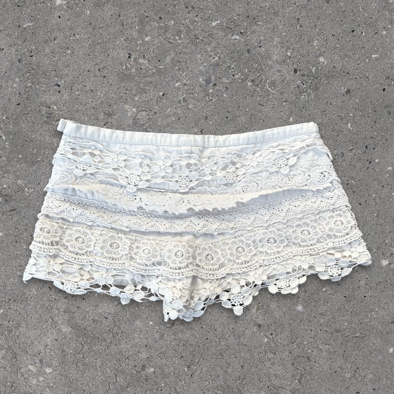 Lace micro mini bloomers Mini low waisted shorts... - Depop