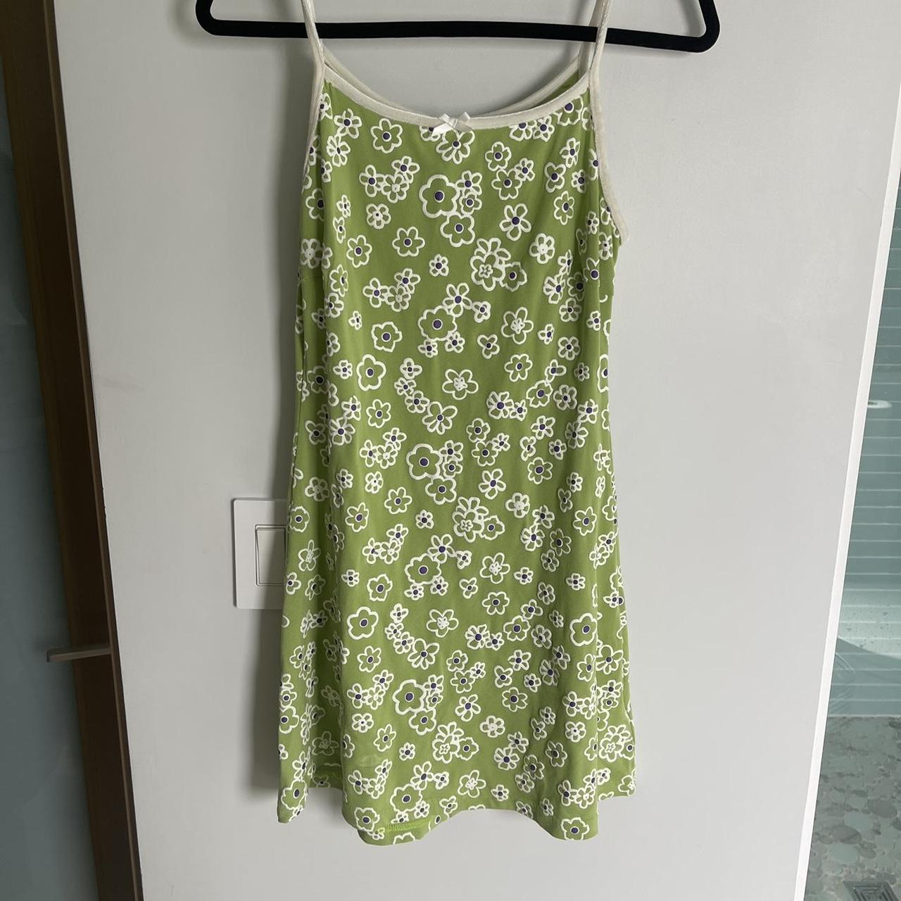 UNIF Women's Green and White Dress