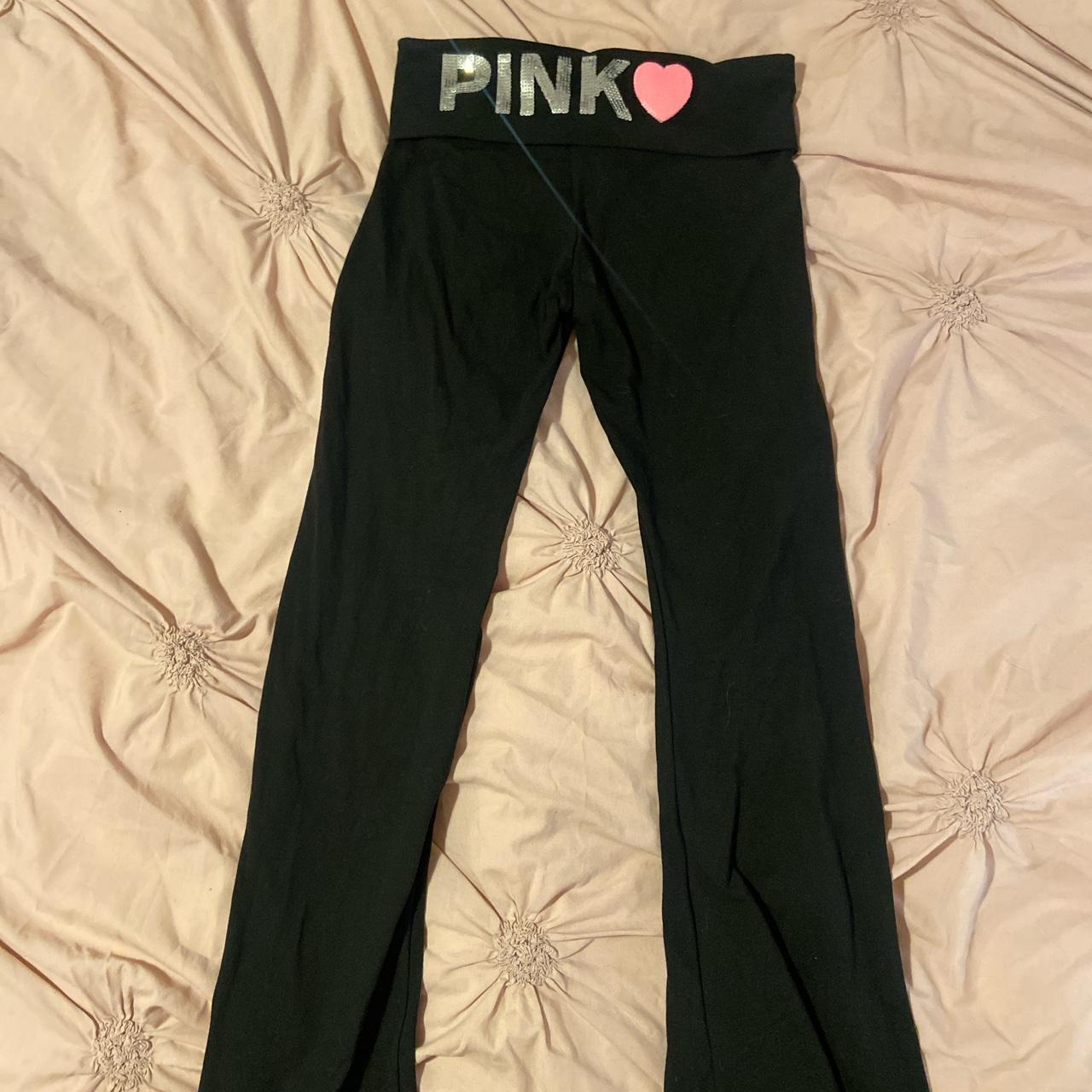 Victoria's Secret PINK fold over flare yoga pants - Depop  Victoria  secret pink yoga pants, Fold over yoga pants, Outfits with leggings