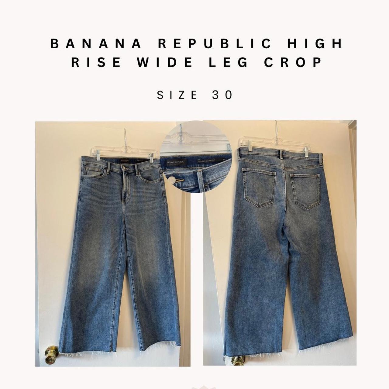 Banana republic highrise wide leg cropped jeans, Women's Fashion