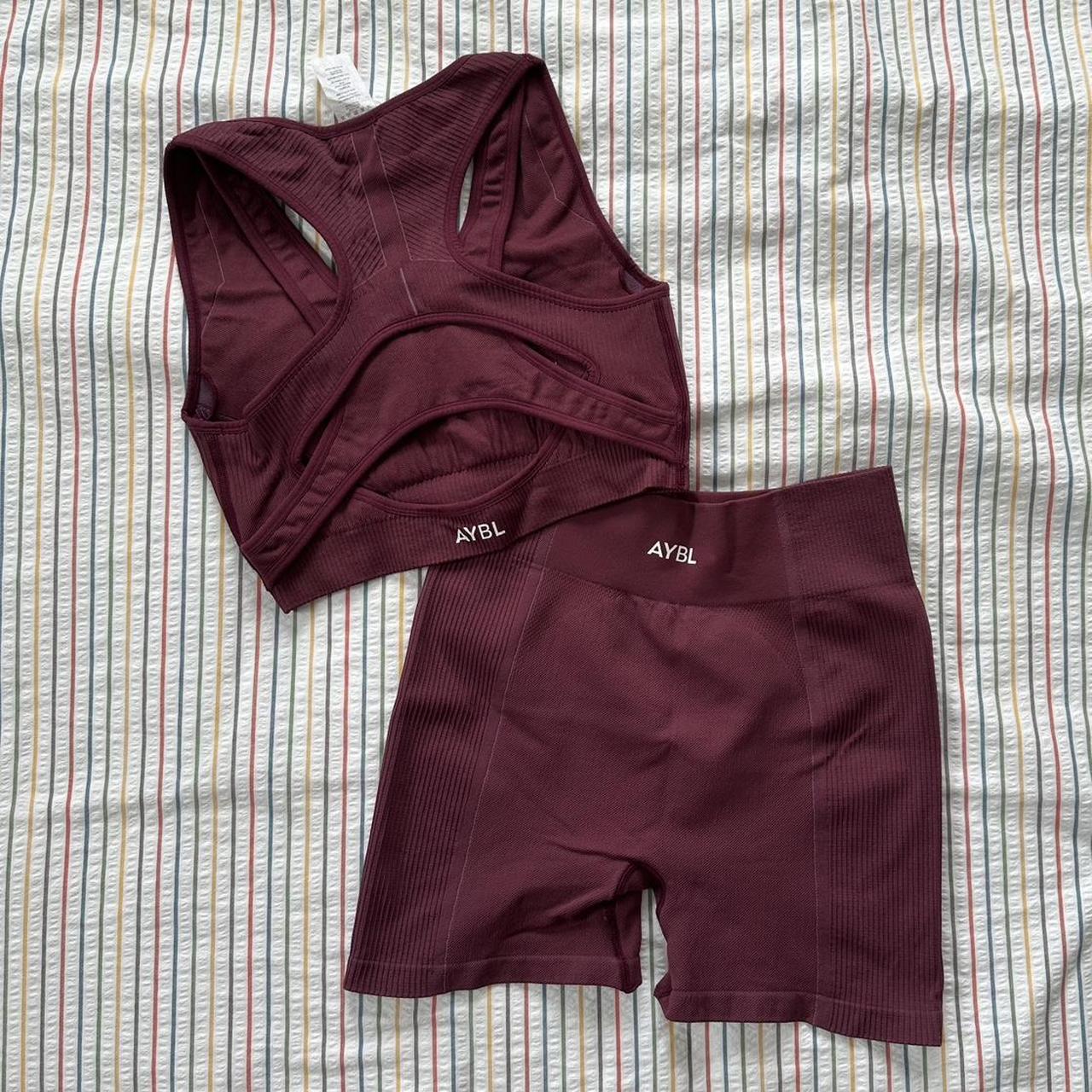 burgundy AYBL workout set only worn a couple times!