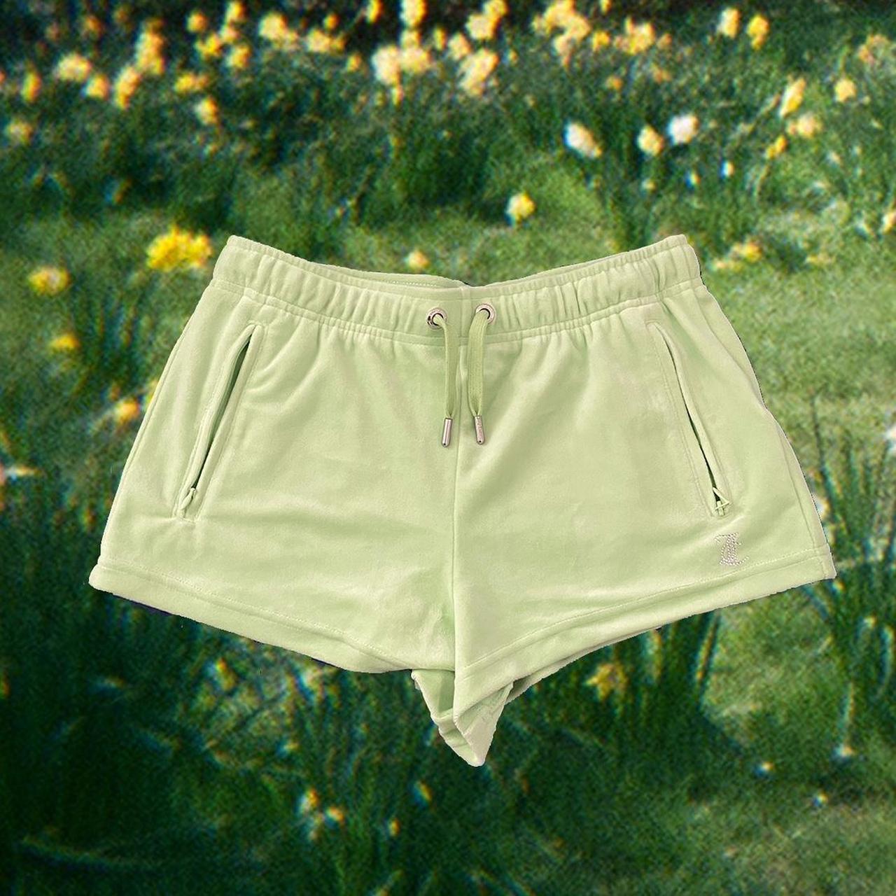 Green velvet clearance shorts