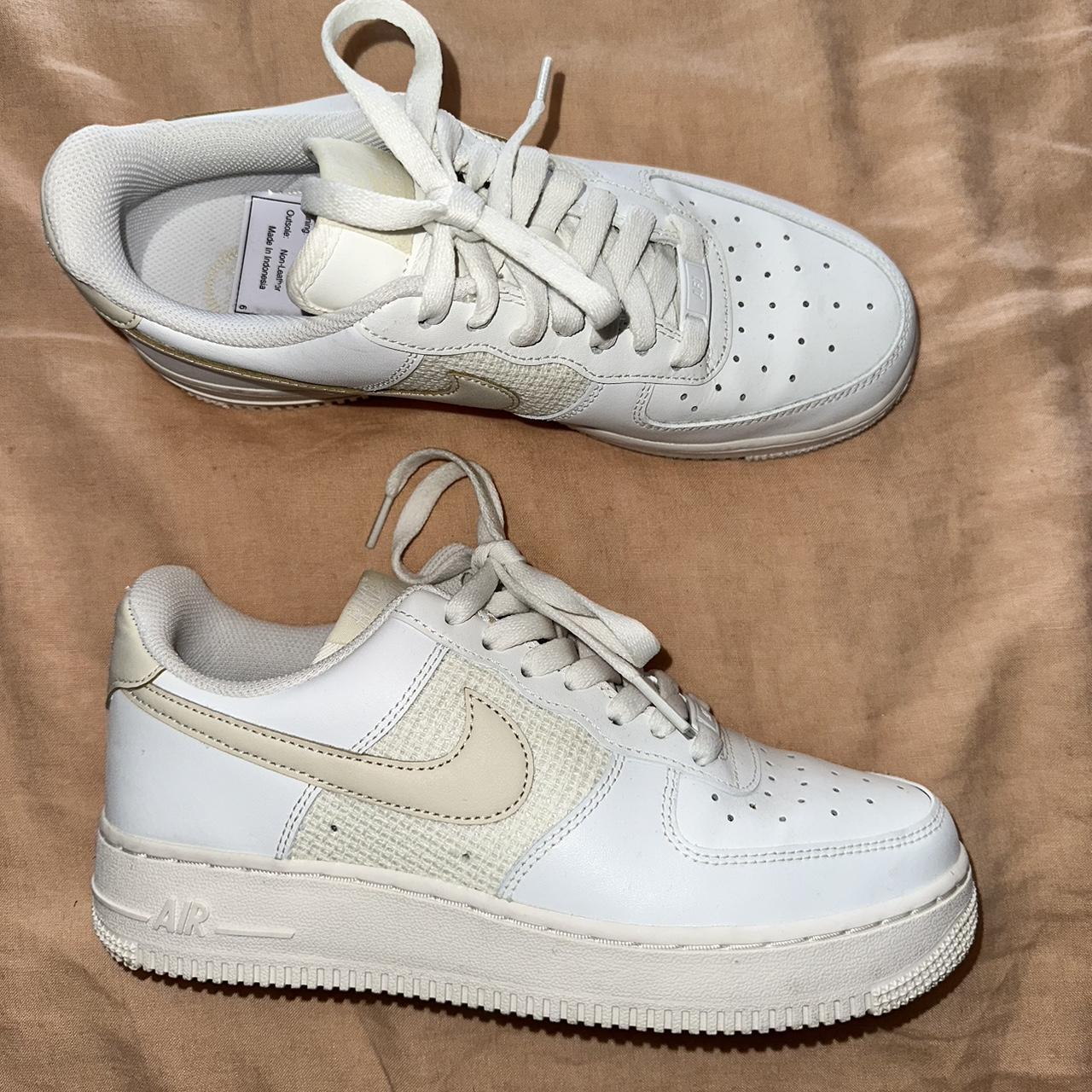 Nike Air force 1 ‘07 white / fossil womens 8 RRP... - Depop