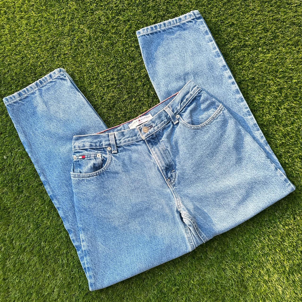 Vintage high waisted dark wash Tommy Hilfiger jeans.... - Depop