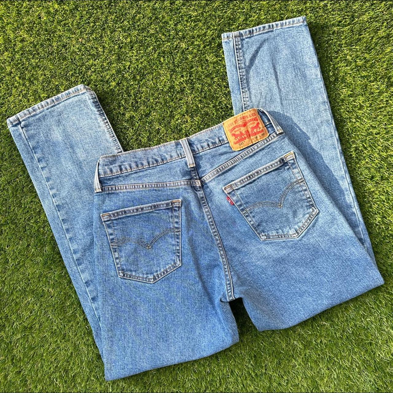 Vintage 541 dark wash mid rise Levi’s jeans. In good... - Depop