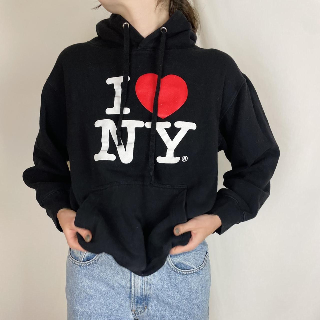 new york hoodie black and red