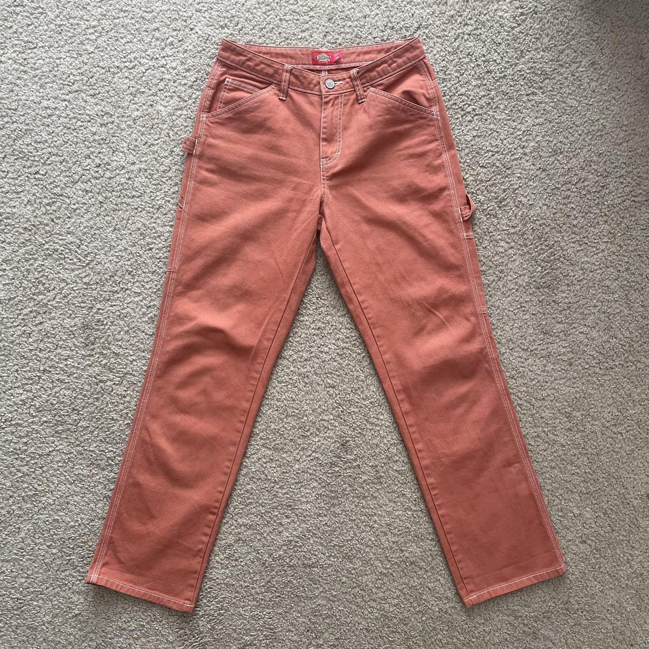 Dickies Regular Fit Straight Leg Contrast Stitch... - Depop