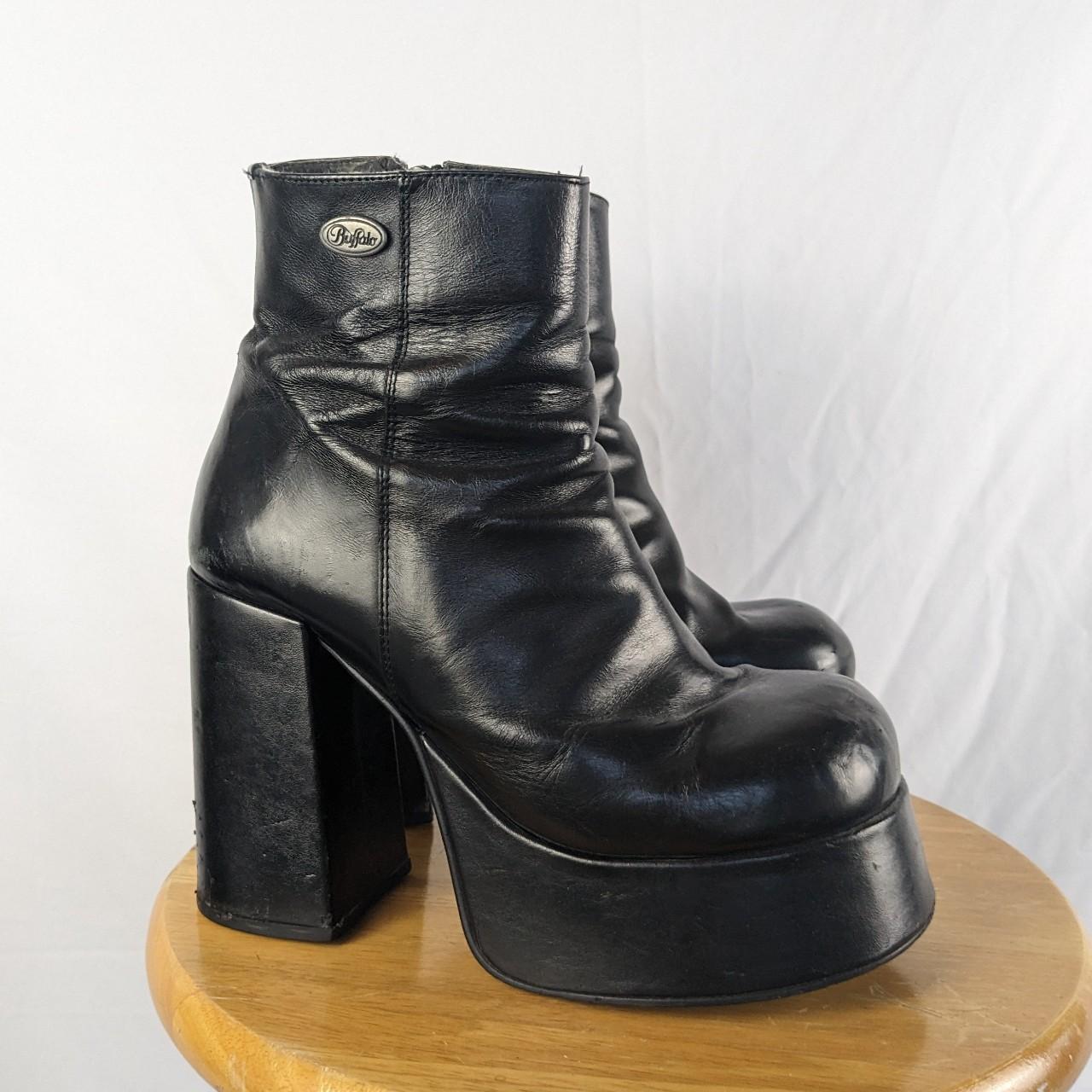 Buffalo London Women's Black Boots | Depop