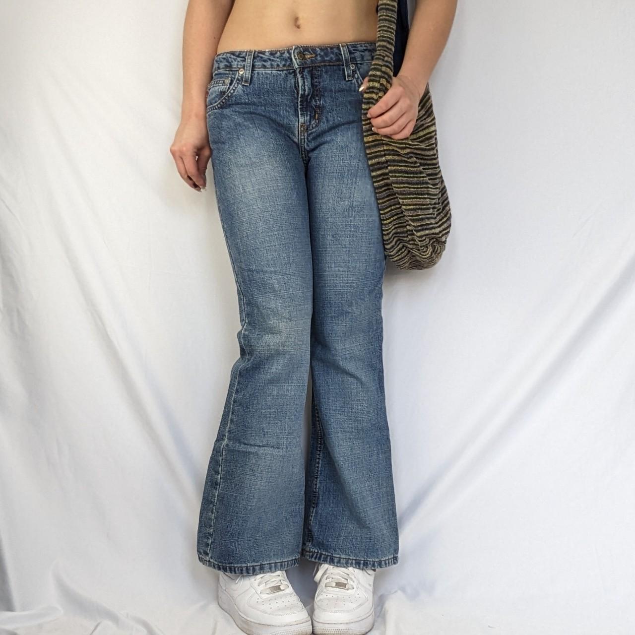 vintage Arizona flare leg jeans ♨️ 👖 - low rise hip... - Depop